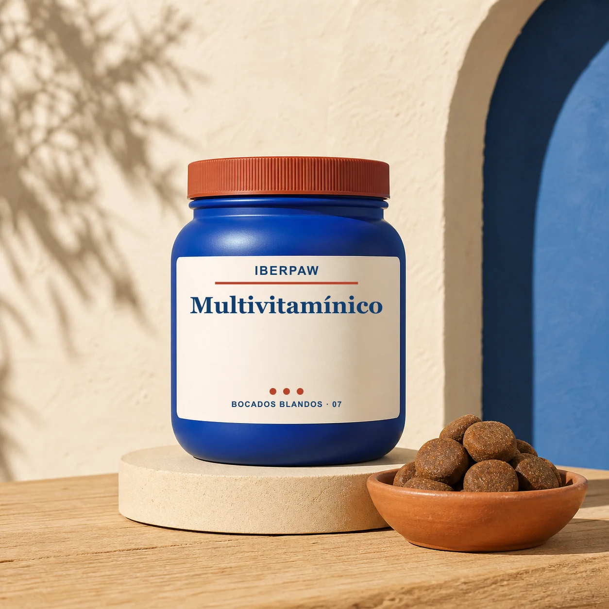 Envase Iberpaw de multivitamínico en bocado blando para proyecto de marca blanca