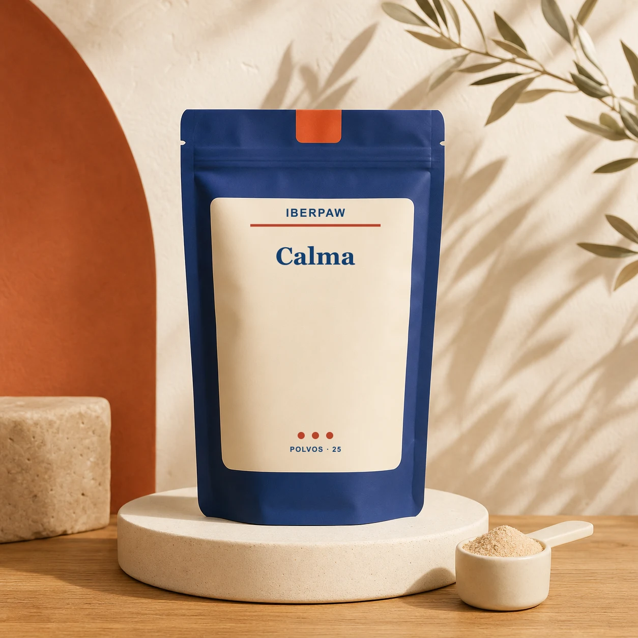 Envase Iberpaw de calma en polvo para proyecto de marca blanca